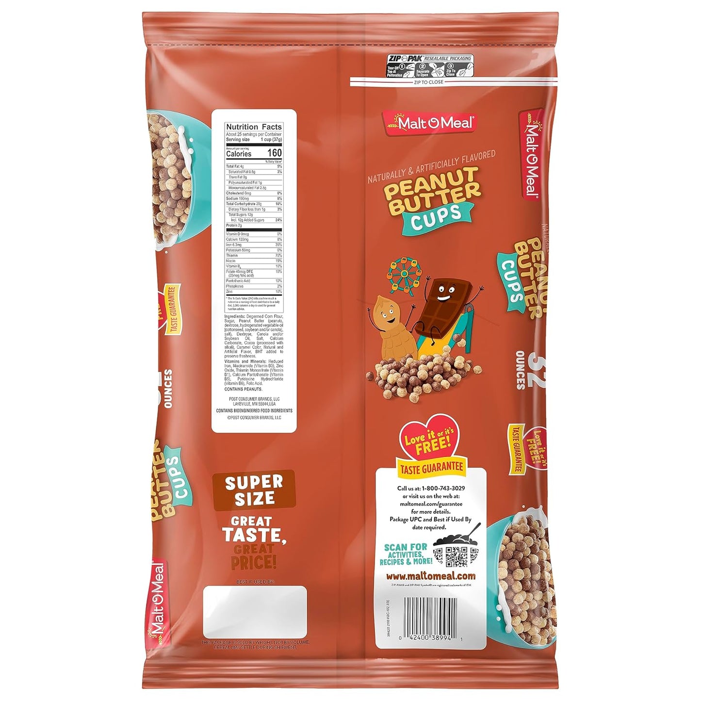 versatile format suitable for bowl, dry snack, or dessert topping