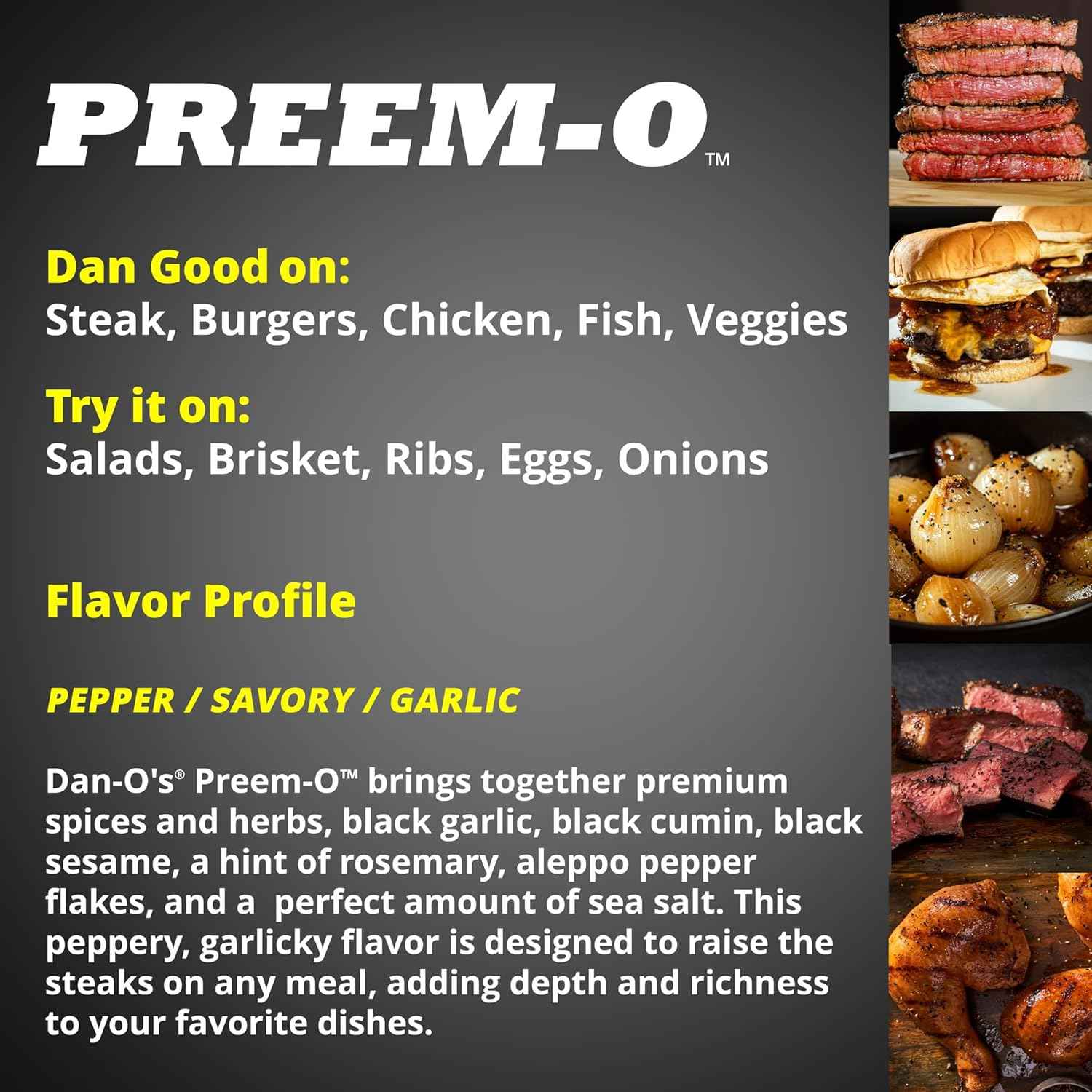 Dan-O's Preem-O Seasoning – Birthday Gift for the Backyard BBQ Dad, Sugar Free Rub, 2.5 oz
