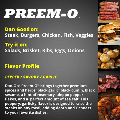 Dan-O's Preem-O Seasoning – Birthday Gift for the Backyard BBQ Dad, Sugar Free Rub, 2.5 oz
