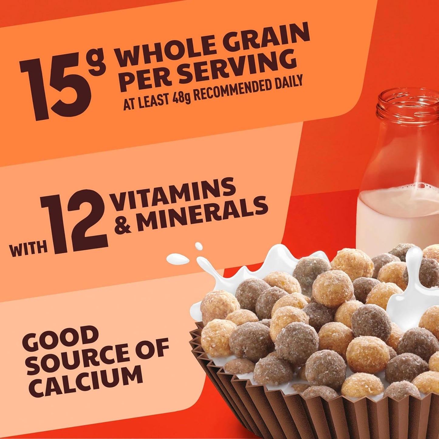 versatile format usable as cereal, snack, ice cream topping, or baking ingredient