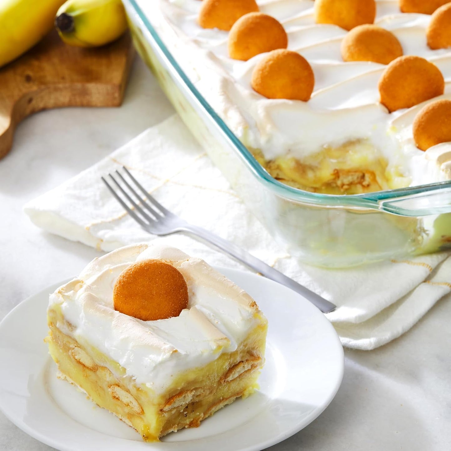 versatile neutral flavor profile compatible with sweet pairings (pudding, bananas, coffee)