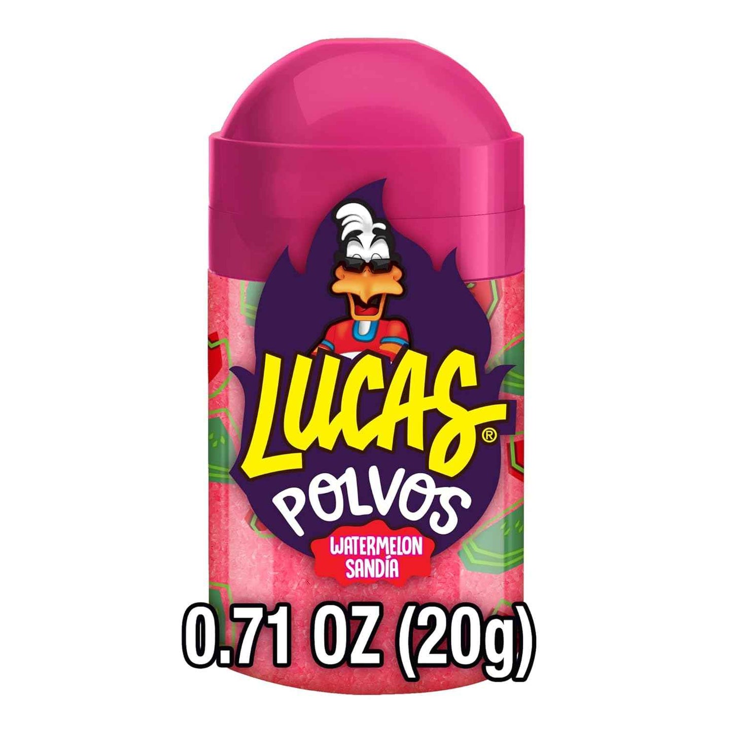 Lucas Powder Watermelon Flavored Candy – Kids' Birthday Party Goody Bag Stuffer, 10 Pack of 0.71oz Bottles