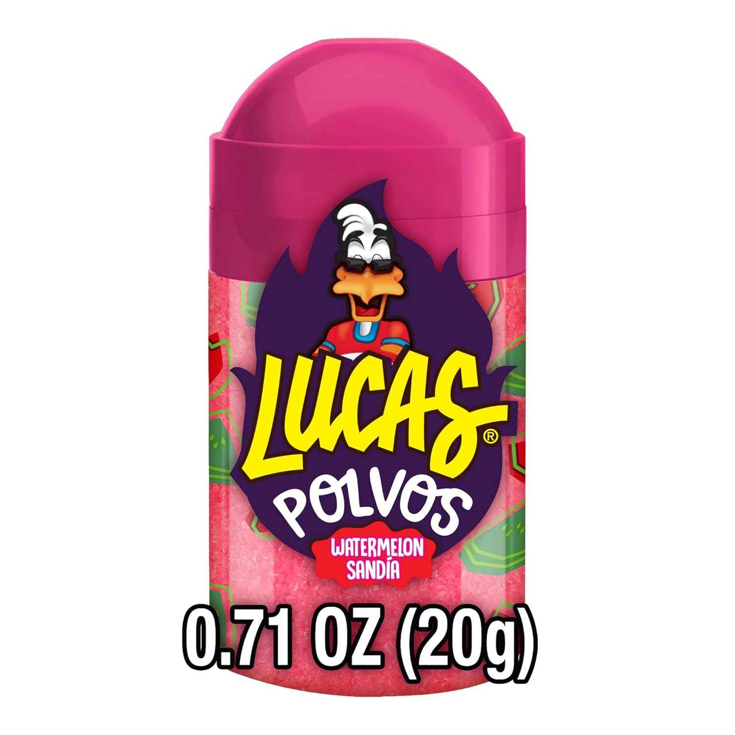 Lucas Powder Watermelon Flavored Candy – Kids' Birthday Party Goody Bag Stuffer, 10 Pack of 0.71oz Bottles