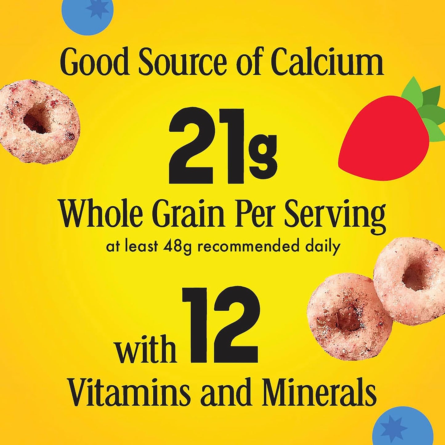 Very Berry Cheerios Gluten Free Cereal 18.6 oz Family Size – Portable Trail-Mix Base for Camping and Hiking Snacks