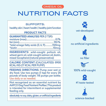 Native Pet Omega 3 Fish Oil – Daily Wellness Ritual for Kibble-Fed Dogs & Cats, Pump-On Kibble Skin and Coat Support