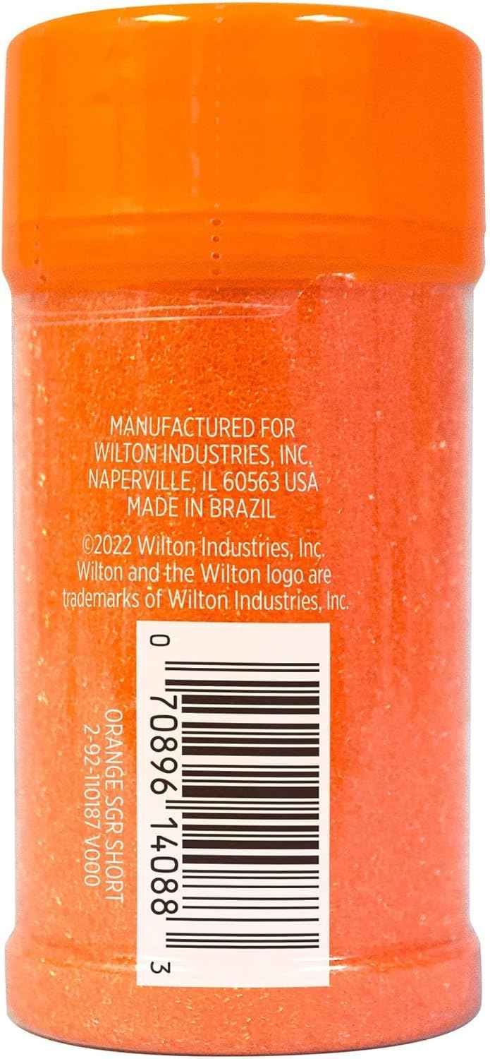 Wilton Sparkling Sugar Sprinkles Orange – Vibrant Decorating Crystals for Fall-Themed Dessert Tables