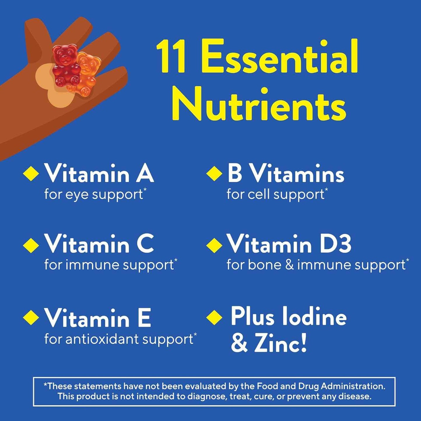 L'il Critters Gummy Vites – Daily Multivitamin for Kids Ages 2+, Pediatrician-Recommended Toddler Immune Support