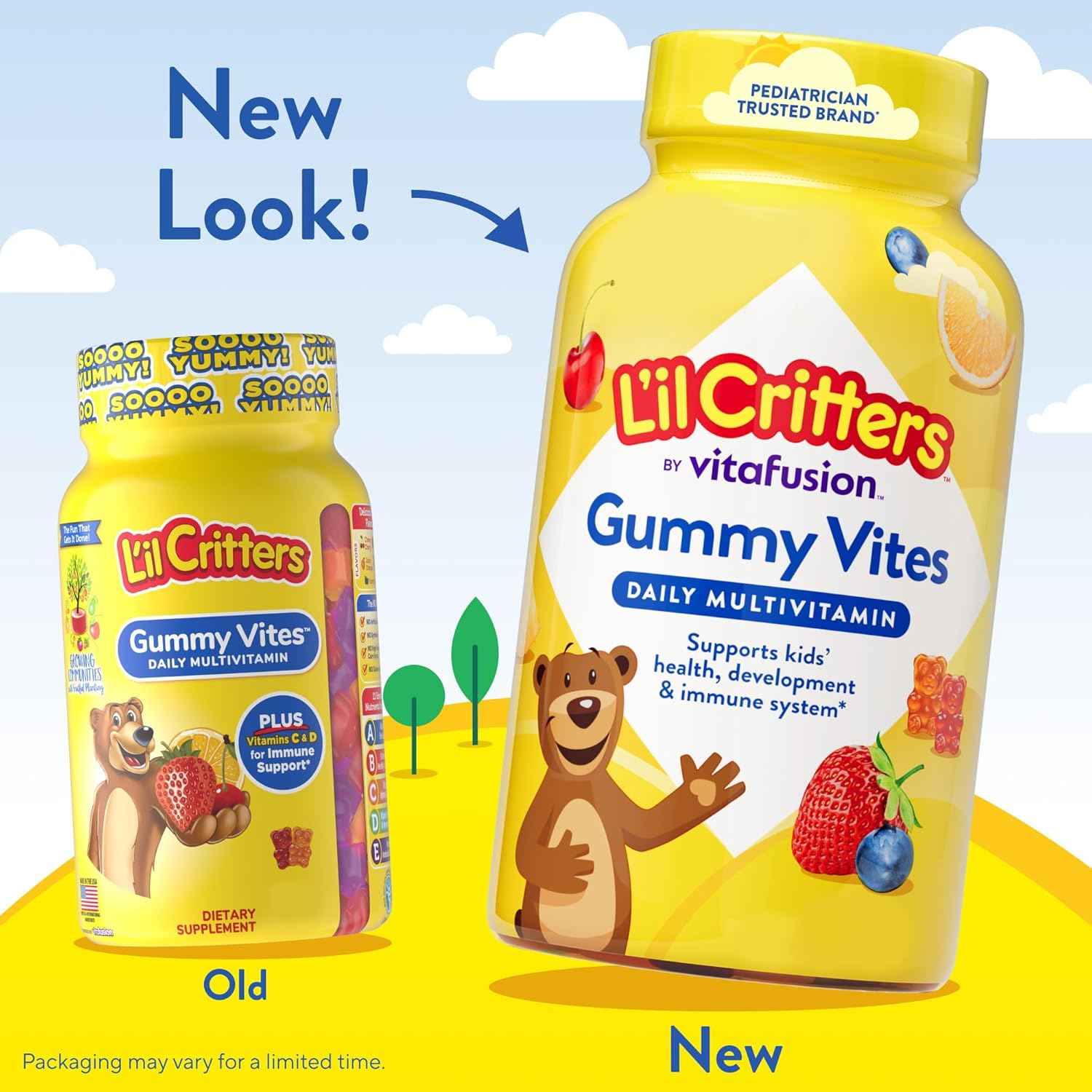 L'il Critters Gummy Vites – Daily Multivitamin for Kids Ages 2+, Pediatrician-Recommended Toddler Immune Support