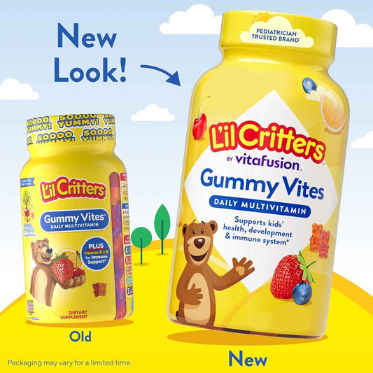 L'il Critters Gummy Vites – Daily Multivitamin for Kids Ages 2+, Pediatrician-Recommended Toddler Immune Support