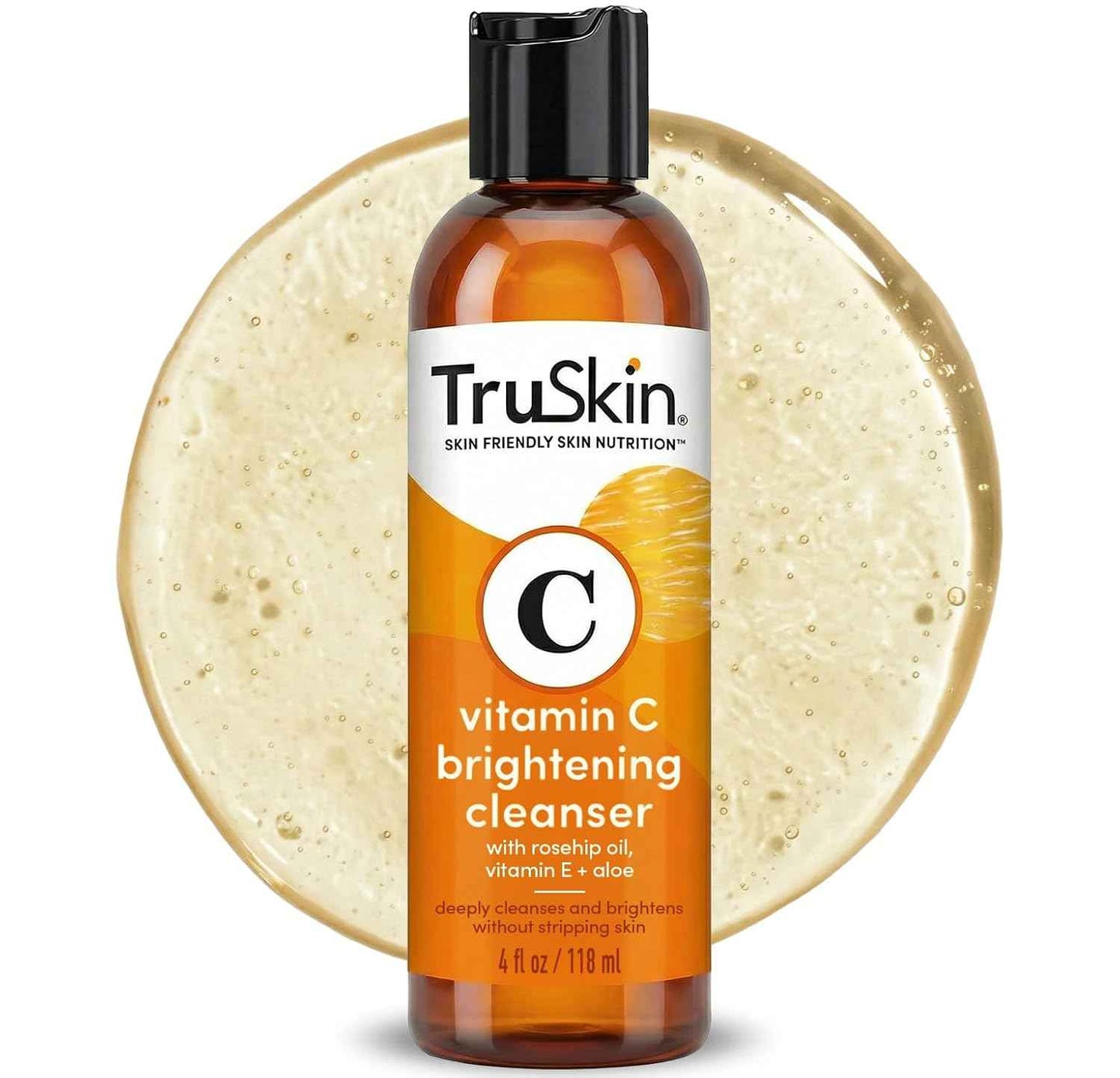 TruSkin Vitamin C Facial Cleanser – Premium Brightening Wash with Rosehip Oil & MSM