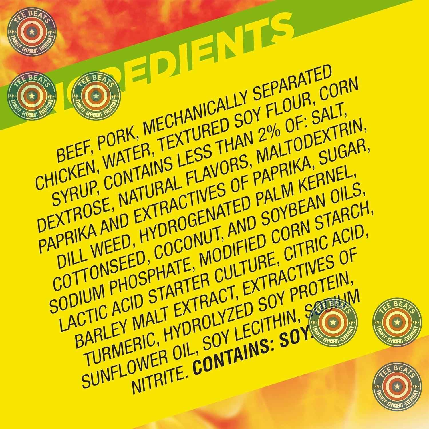 Slim Jim Smoked Meat Sticks, Vlasic Dill Pickle Flavor – 6g Protein Lunchbox Snack for School and After-School
