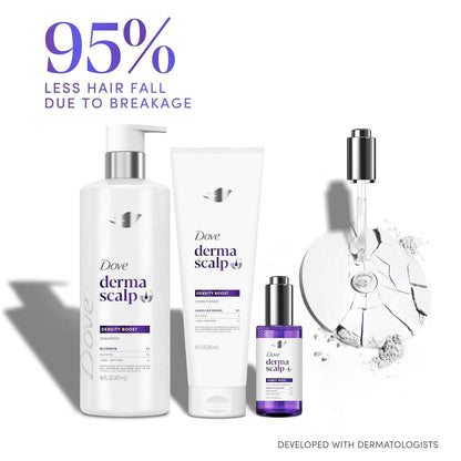 Dove Derma Scalp Density Boost Shampoo – Clean Beauty Staple for Simple Hair Routines, Fragranced 16 oz