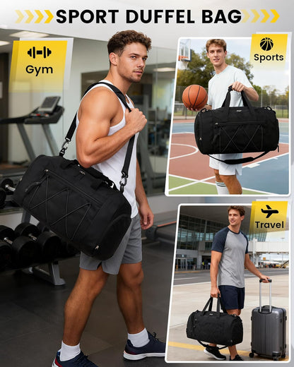Vorspack Duffel Bag - Thoughtful Birthday Gift for Him, Carry-On Weekender with Shoe Compartment