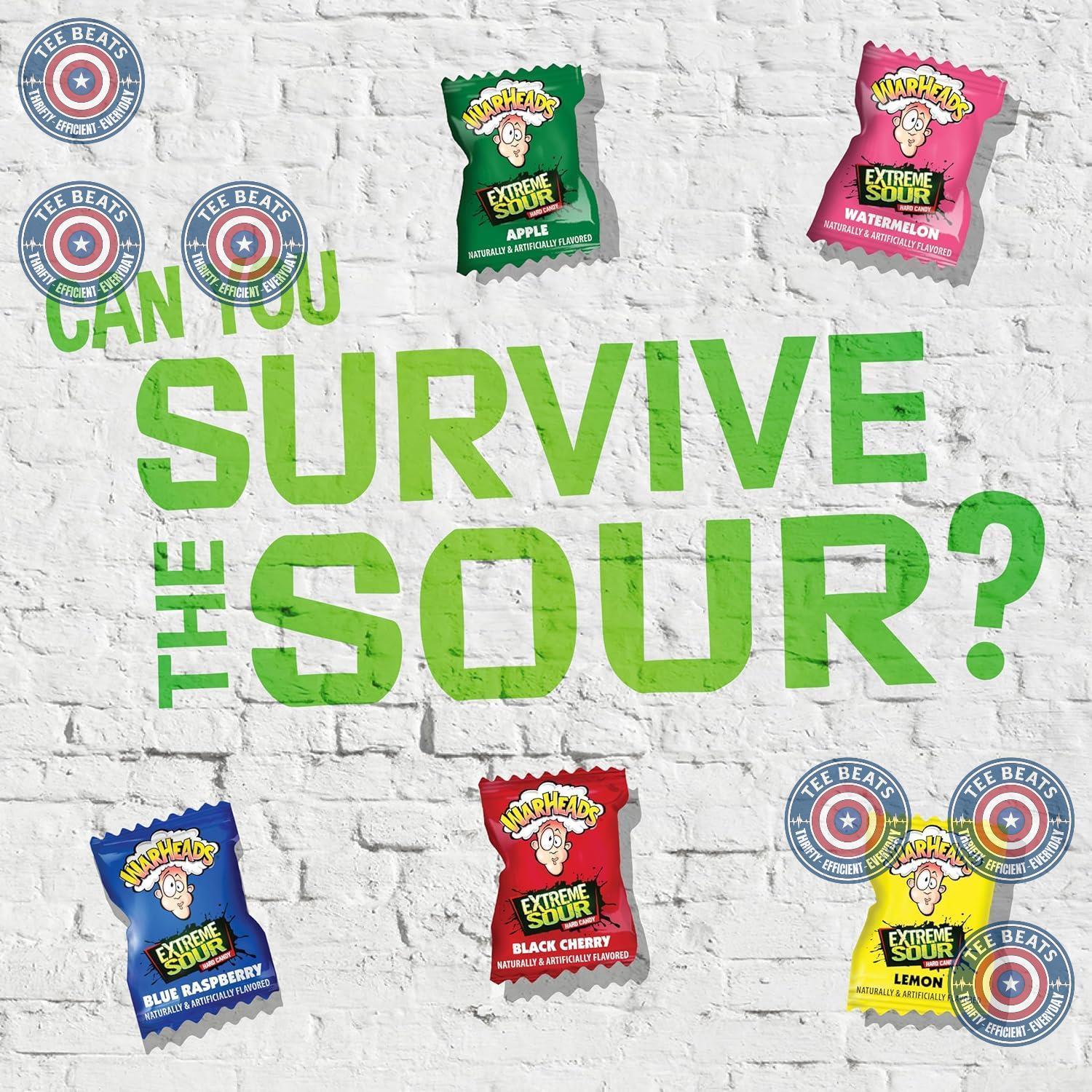 WARHEADS Extreme Sour Hard Candy Variety Pack 2 oz Bag After School Treat for Kids Backpacks and Playdates