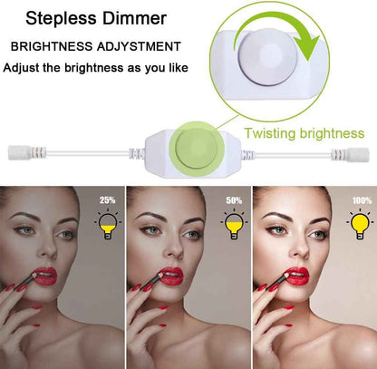 LuminGlow Vanity Mirror Light Kit – Thoughtful Birthday Gift for Her, Dimmable Hollywood Style Glow