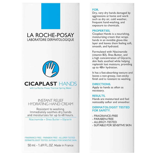 La Roche-Posay Cicaplast Hand Cream – Safe, Non-Toxic Moisturizer for Sensitive Skin & Families