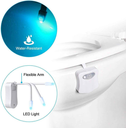 ZEZHOU Toilet Night Light 2 Pack – Fall Prevention Motion Sensor Light for Elderly Seniors, Nighttime Bathroom Safety for Aging Parents