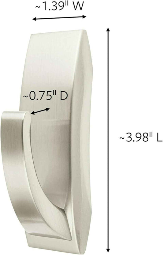 Command Modern Reflections Bath Hook – Clean-Line Satin Nickel Storage for Intentional Small-Space Living