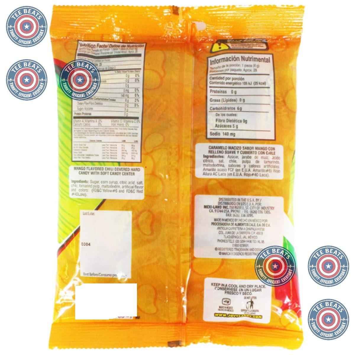Sweetzo Sweet and Spicy Chili Hard Candy – Portable Snacks for Camping Trips and Picnics, Watermelon Mango Individually Wrapped Bags