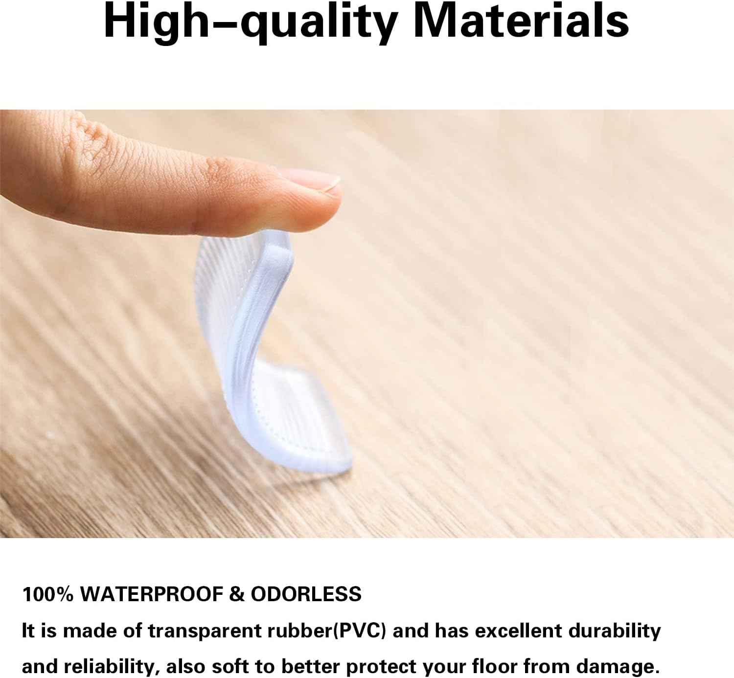 8 Pcs Clear Shims – Barely-There Furniture Leveler for Clutter-Free Minimalist Bedrooms