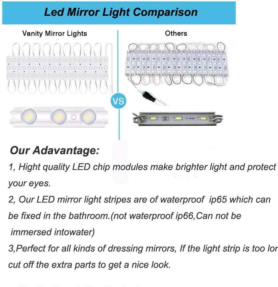Led Vanity Mirror Lights – Professional Makeup Lighting for Home Vanity, Dimmable Touch Control Strip