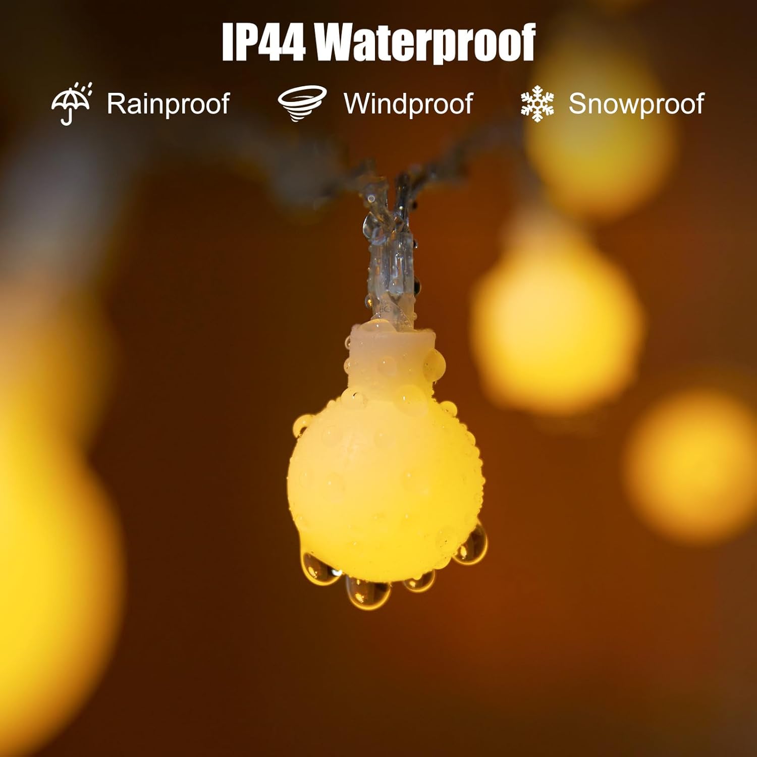 waterproof construction rated for indoor and outdoor use