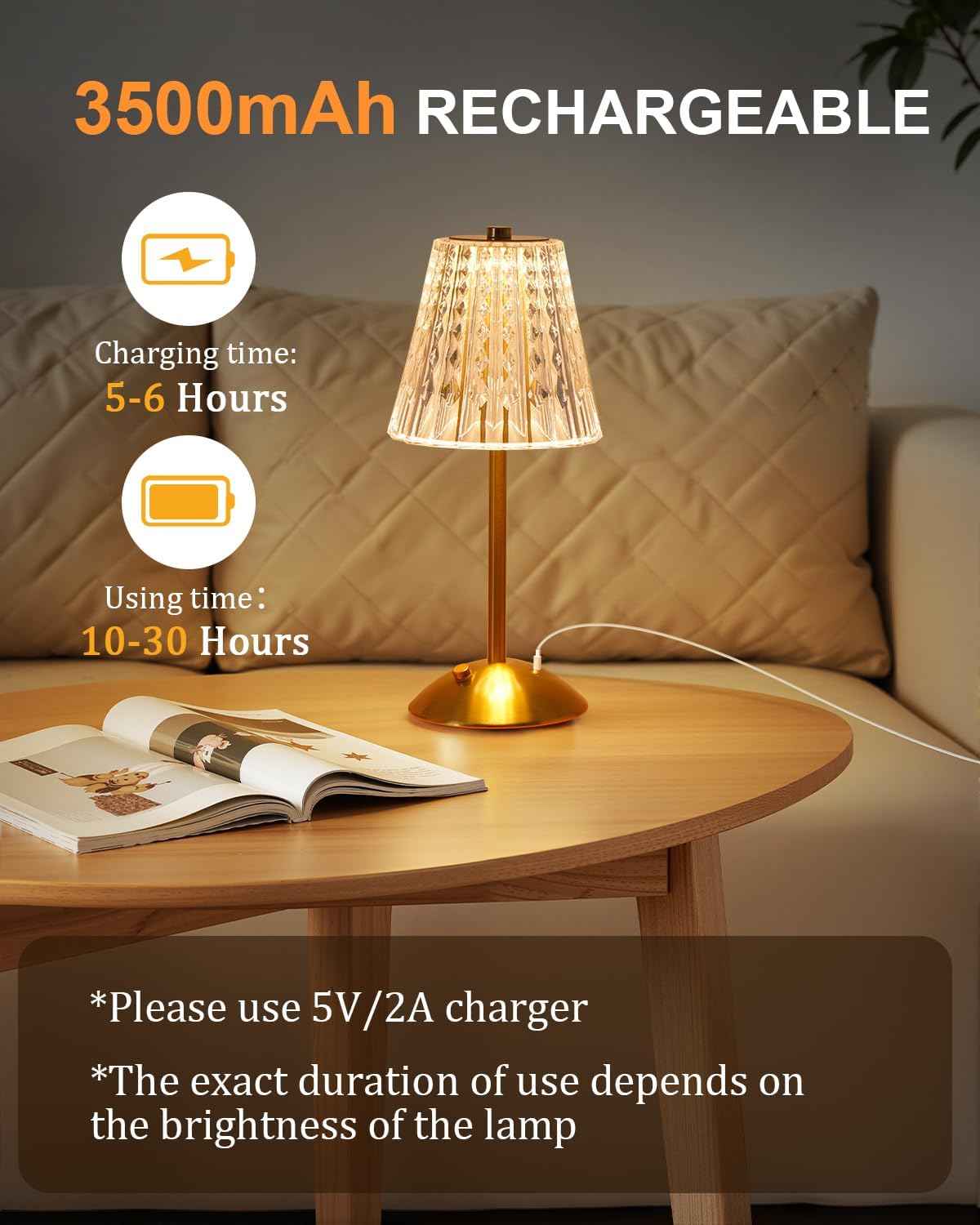 Dask Lamp Dimmable Bedside Lamp – Birthday Gift for Her, Mom, and Couples Moving Into a New Place