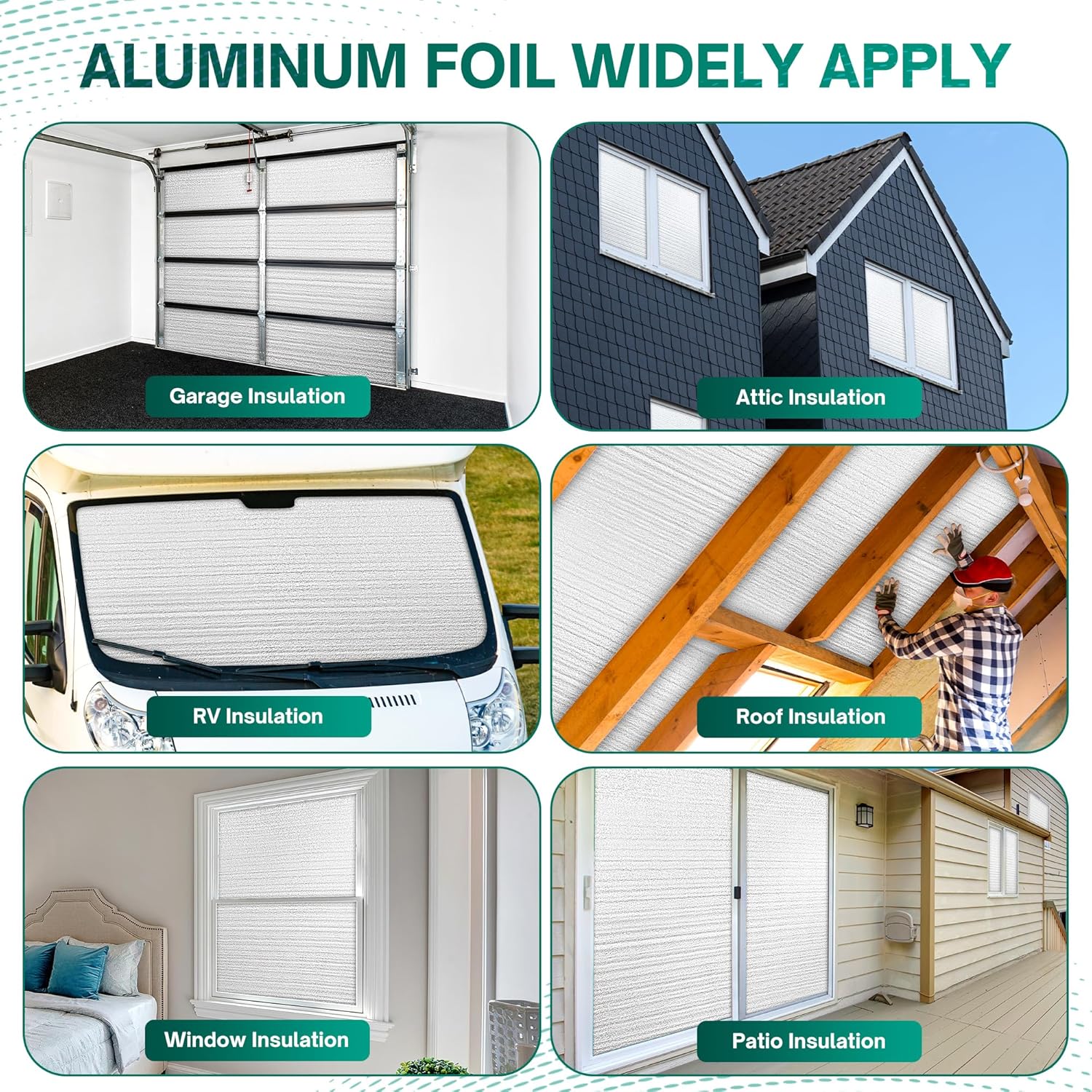 waterproof foil surface suitable for humid spaces like greenhouses and garages