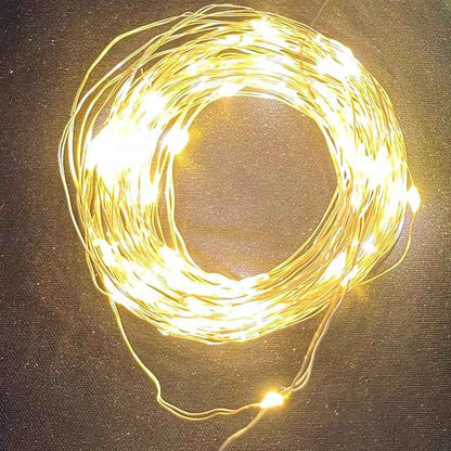 Luminara Waterproof Fairy Lights Battery Operated - 3.3ft 10 LED Silver Wire String Lights for Patio, Balcony, Garden Dinner, and Outdoor Entertaining, 6-Pack
