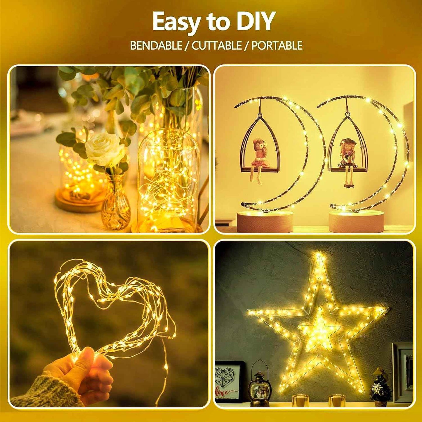Luminara Starry String Lights – Housewarming Gift for Women and Mom, Timer Set for Cozy First Nights In