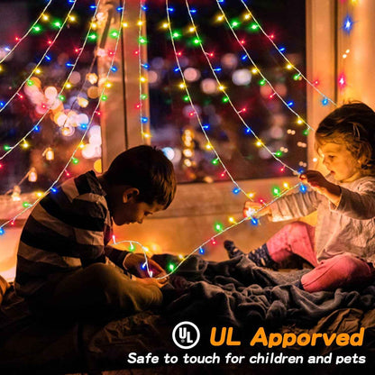 BlcTec Waterfall Christmas Lights – Family-Safe Yard and Playroom Décor with Cool-Running LEDs and Timer