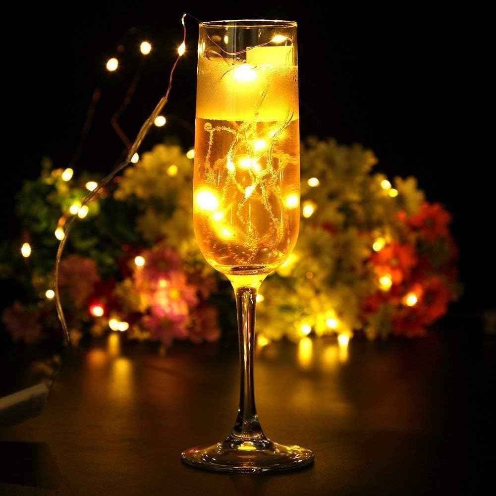 GIGALUMI Flameless Fairy Lights – Safe Bedroom Night Light for Kids and Pets, Battery Operated LED