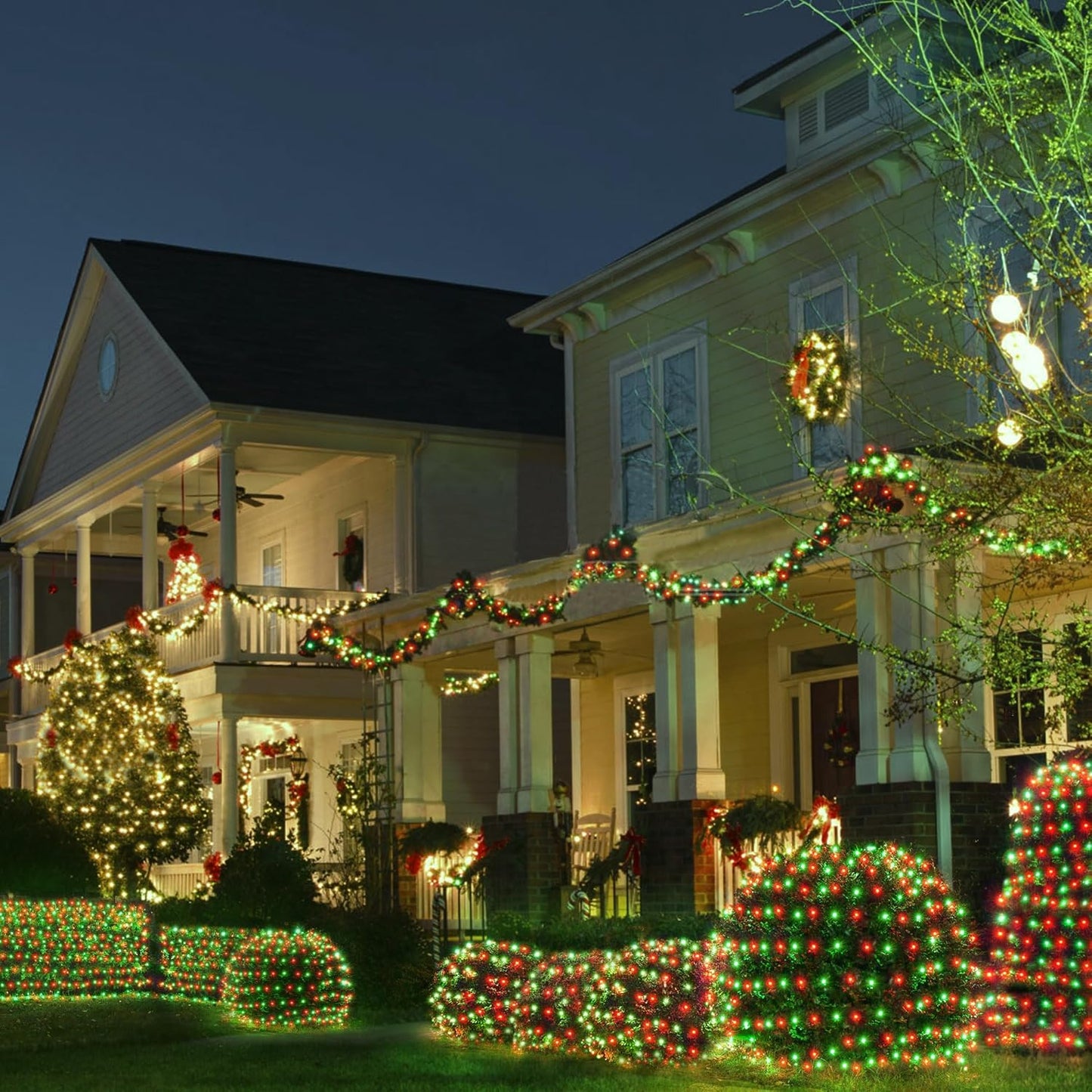 WBao Solar Christmas Net Lights – Thoughtful Holiday Gift for Her, Solar Powered 200LED Mesh with 8 Modes and Remote for Mom and Grandma