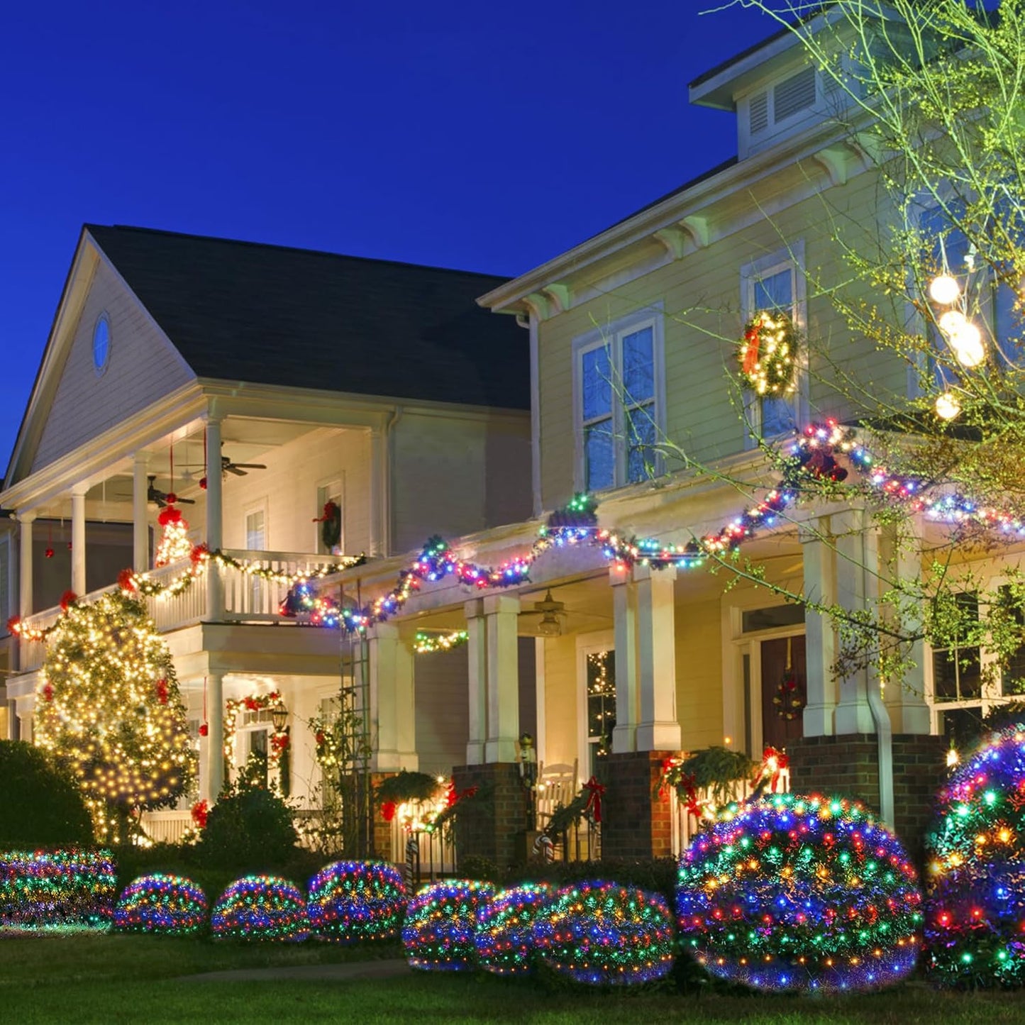 WBao Solar Christmas Net Lights – Thoughtful Holiday Gift for Homeowners Who Love Easy Decorating