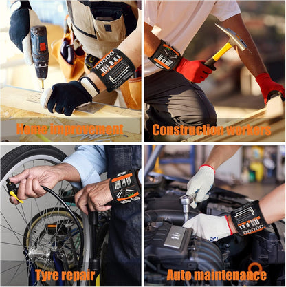 WEARXI Magnetic Wristband Tool – Outdoor Deck Repair and Fencing Accessory, Holds Screws and Nails on the Jobsite