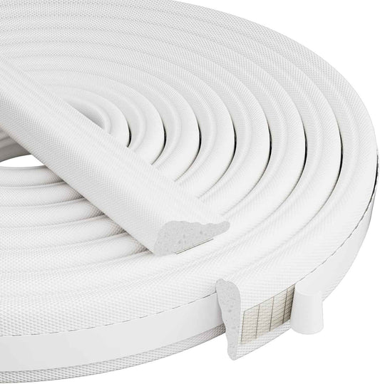 Holikin Wedge Foam Weather Strip – Living Room Sliding Door Frame Tape in White, Sleek Gap Coverage That Blends with Trim
