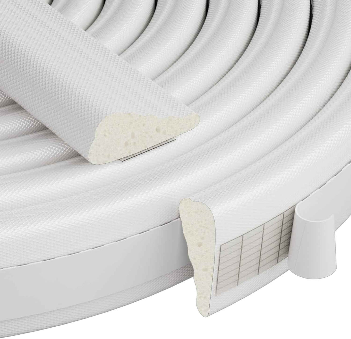 Furinno Wedge Weather Stripping – Child-Safe Cabinet Anti-Collision Cushion for Drawer Fronts, White Foam Strip