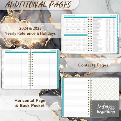 PAPERIAN 2024 Planner – Morning Routine Journal for Bedside Nightstand, Weekly Self-Care Tracker
