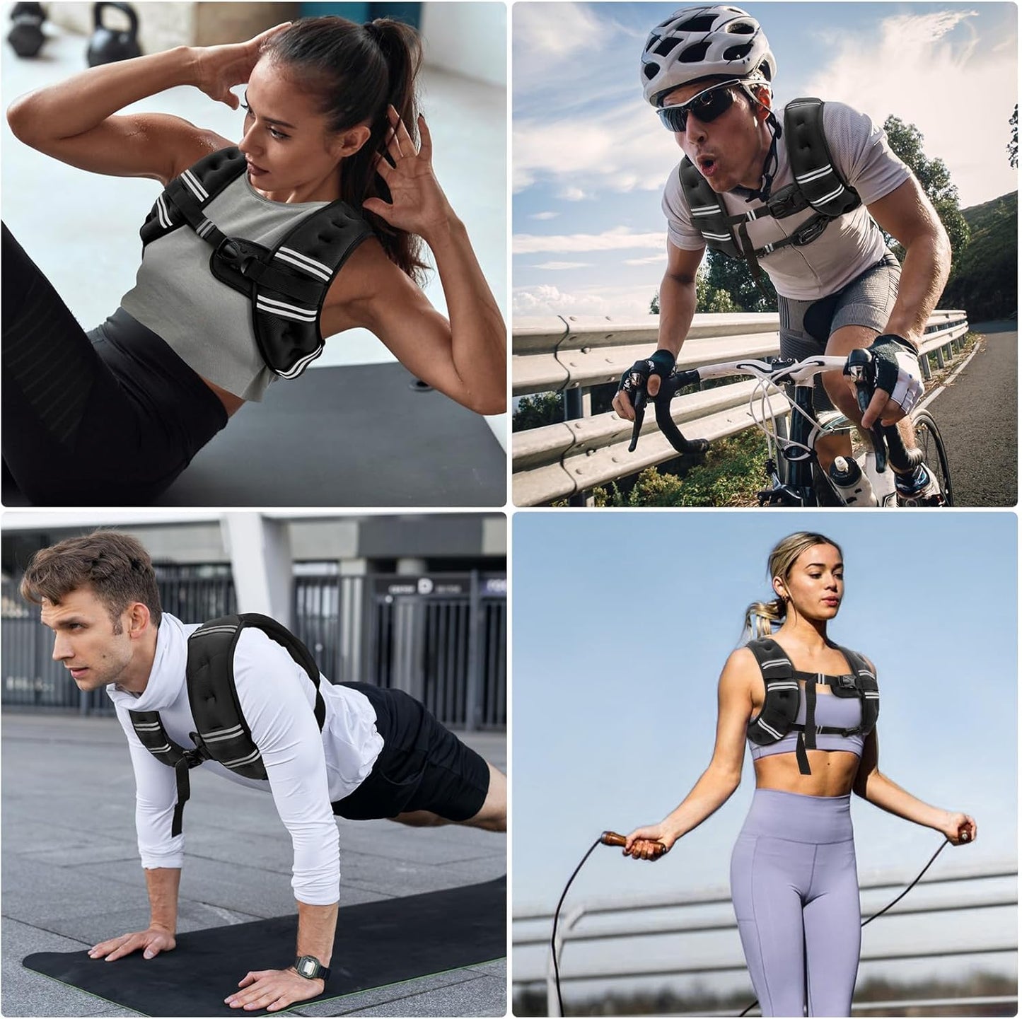 Weighted Vest – Trail-Ready Rucking Gear for Hiking and Outdoor Strength Sessions, Reflective for Low-Light Safety