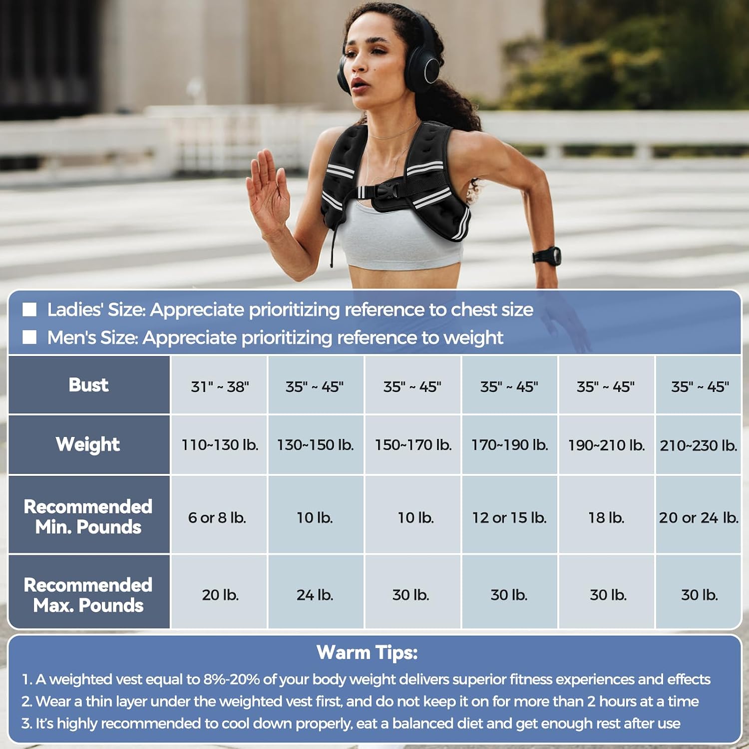 Weighted Vest – Trail-Ready Rucking Gear for Hiking and Outdoor Strength Sessions, Reflective for Low-Light Safety