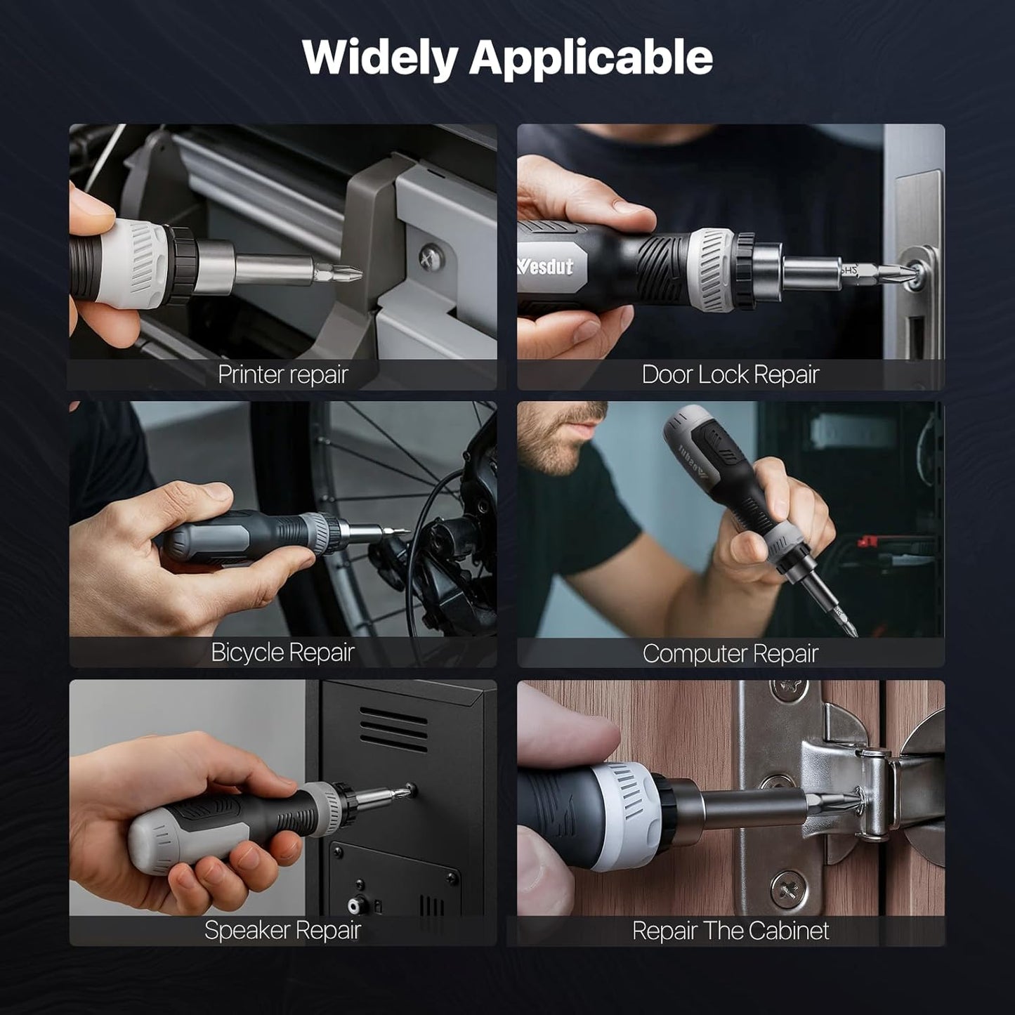 Wesdut 13-in-1 Ratchet Screwdriver – Faster Furniture Assembly for the Home Office Setup