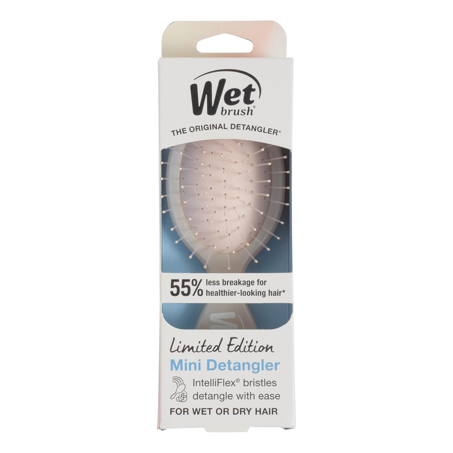Wet Brush Mini Detangler – Limited Edition Birthday Gift for Her, Compact Travel Hairbrush in Iridescent Colorways