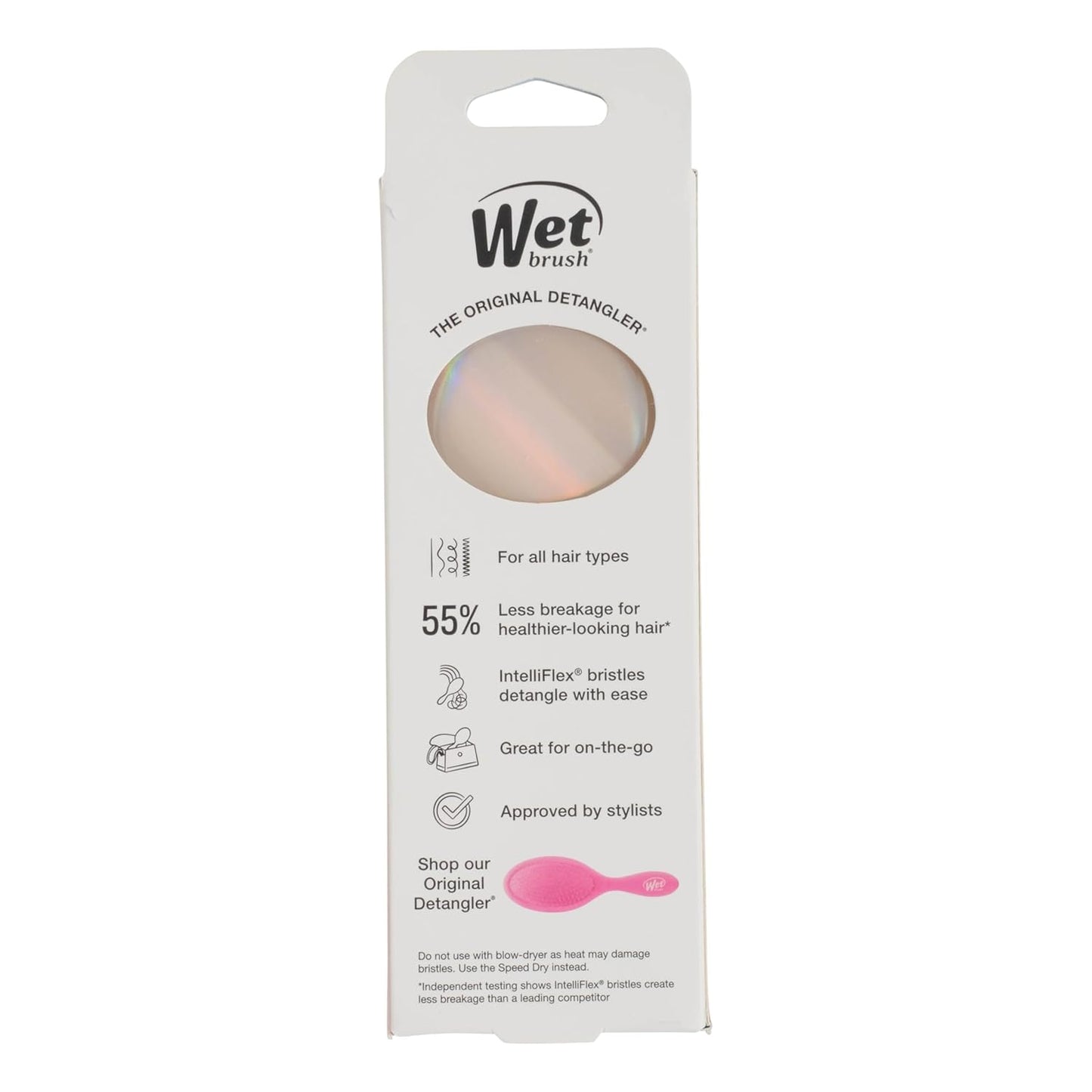 Wet Brush Mini Detangler – Limited Edition Birthday Gift for Her, Compact Travel Hairbrush in Iridescent Colorways