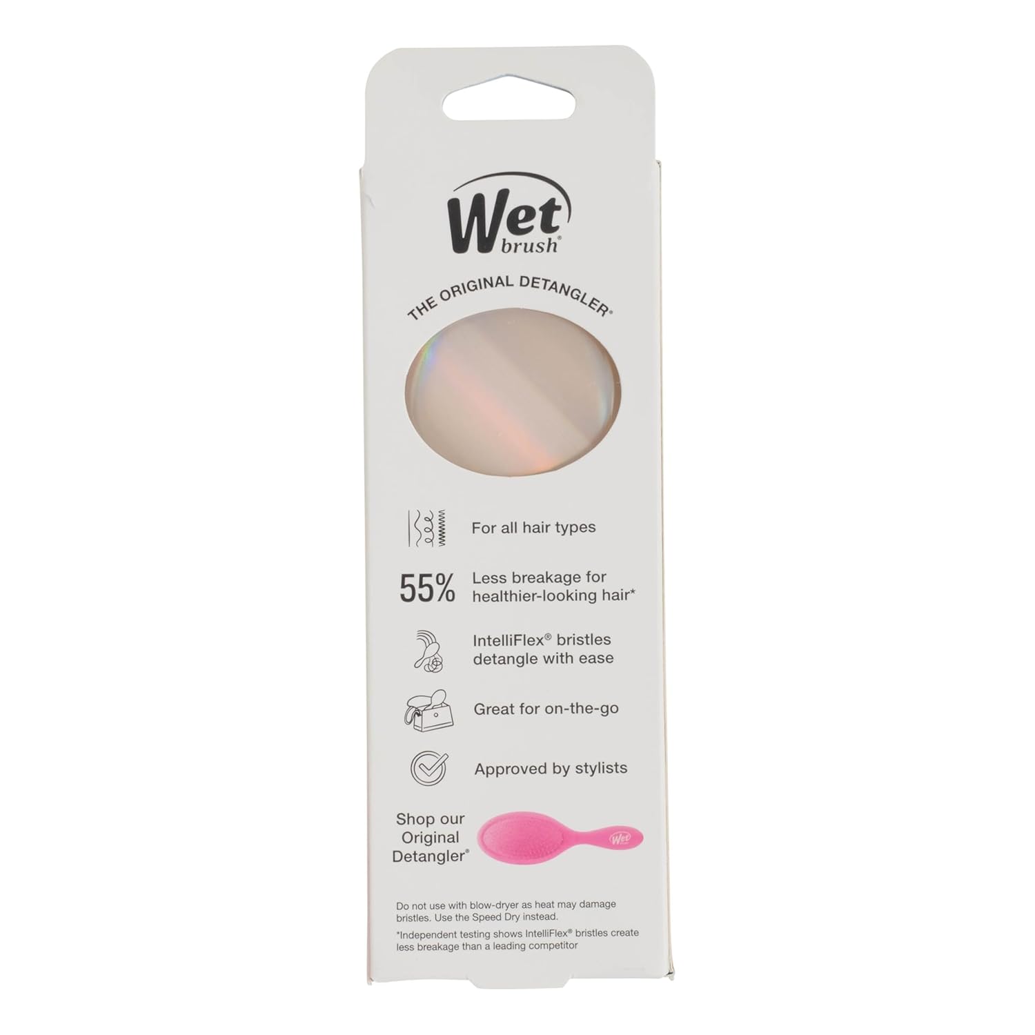 Wet Brush Mini Detangler – Limited Edition Birthday Gift for Her, Compact Travel Hairbrush in Iridescent Colorways