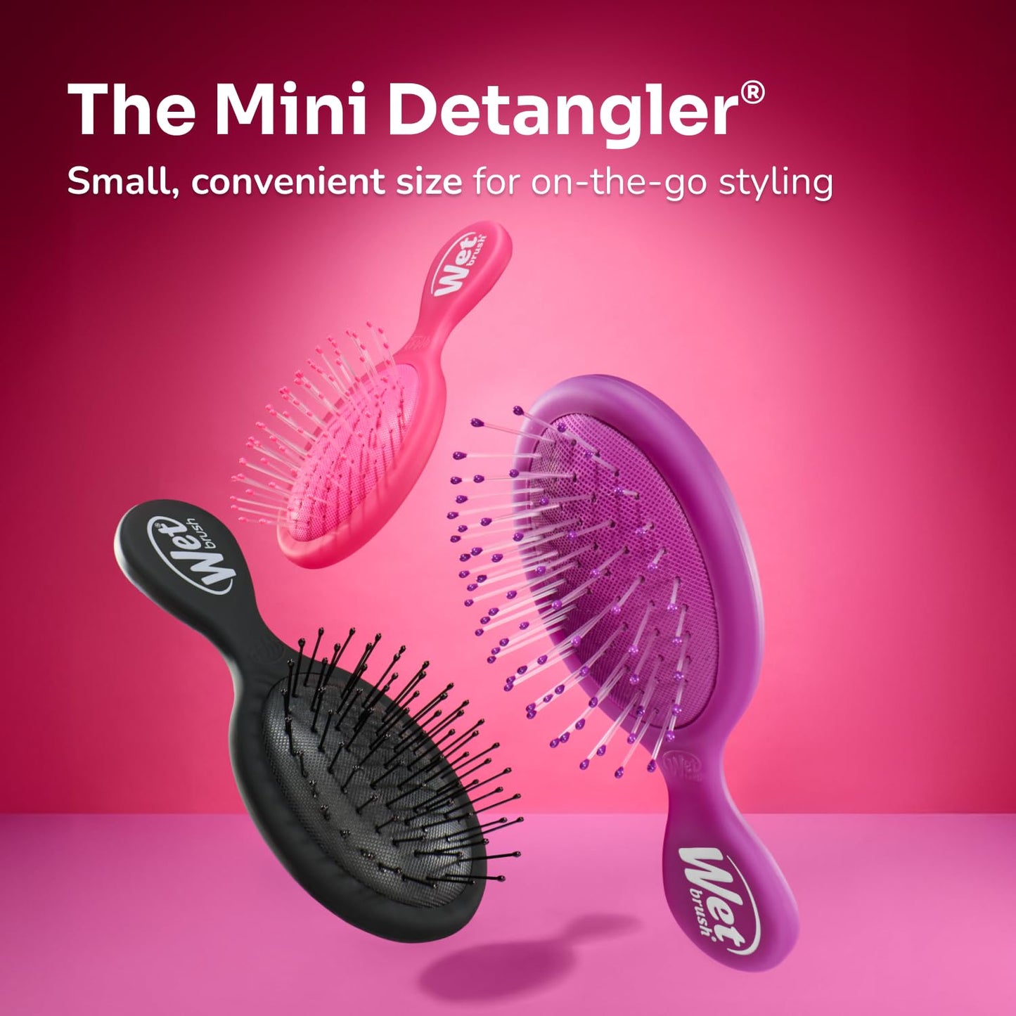 Wet Brush Mini Detangler – Limited Edition Birthday Gift for Her, Compact Travel Hairbrush in Iridescent Colorways