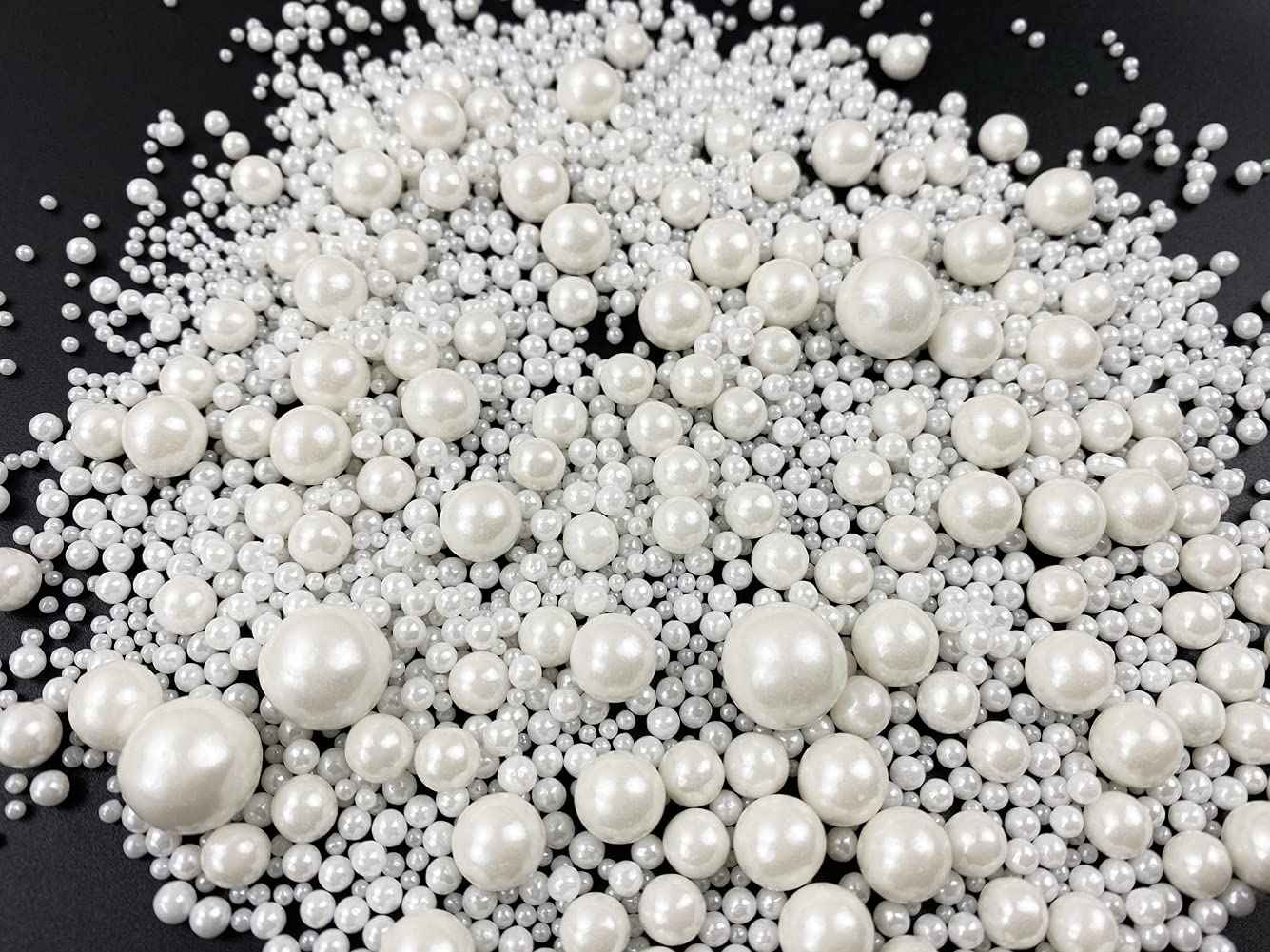 Sweet Sprinklez Glossy Pearl Sprinkles Elegant Cake Counter Topper for Café Display and Home Dessert Styling, 4.2oz