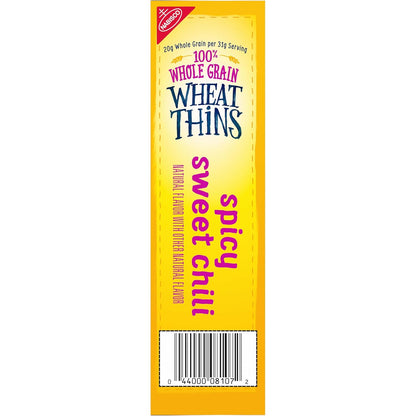 Wheat Thins Spicy Sweet Chili Crackers – Clean-Label Crunch for Self-Care Snack Drawers and Wind-Down Evenings, 8.5 oz