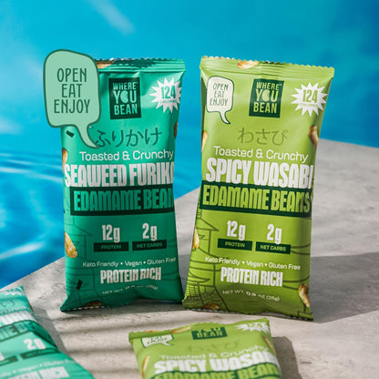 Where You Bean Seaweed Furikake Edamame – Kid-Friendly Crunchy Lunchbox Protein for School and After-School Snacks