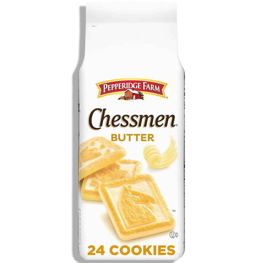 Pepperidge Farm Chessmen Butter Cookies – Premium Creamery Butter Shortbread for Elevated Tea Time