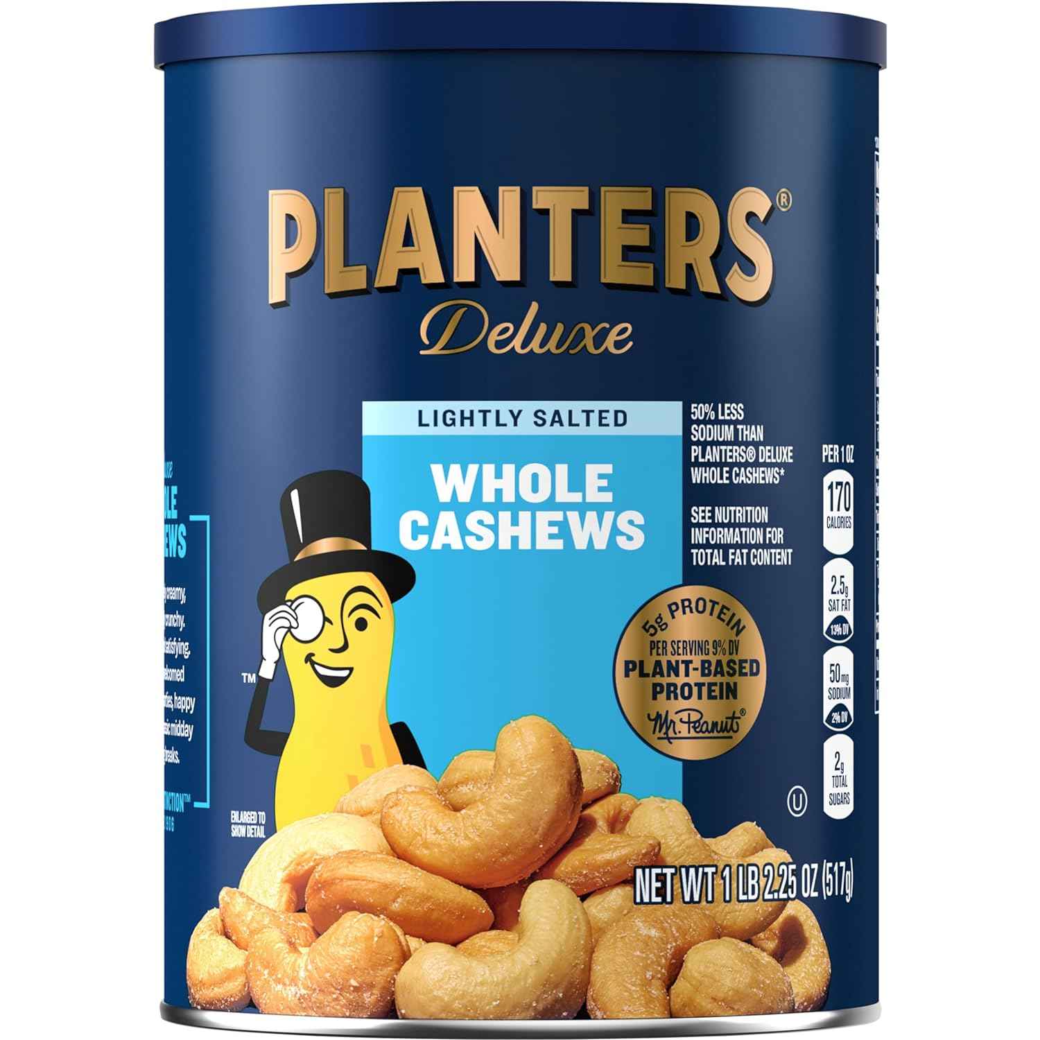 PLANTERS Whole Cashews with Sea Salt – Premium Housewarming Gift for New Homeowners, Kosher Snack